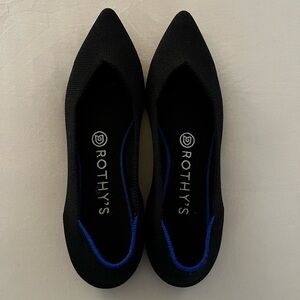 Rothy’s The Point Womens Black Flats Slip On Shoes Size 7.5